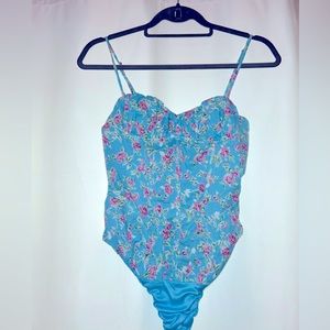 NWOT ZARA Floral Corset Bodysuit Top